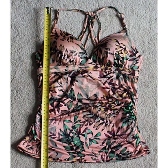 Athleta - Aqualuxe Paradise Print Strappy Molded Tankini - size Medium. - Picture 6 of 7